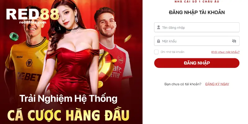 Các bước đăng nhập nhà cái RED88 khi chưa có tài khoản cá cược